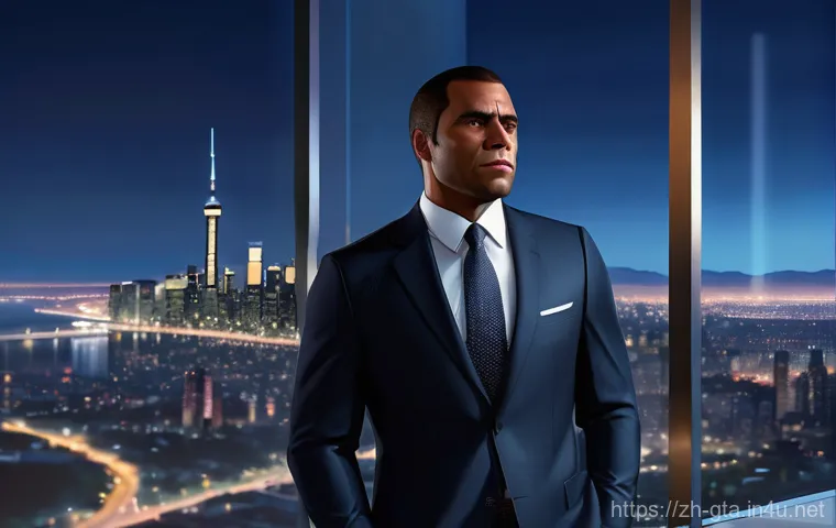 GTA5 스토리라인 대체 엔딩 모드 - "A middle-aged man, resembling Michael De Santa from GTA V, sits contentedly on a porch swing of a b... GTA5 스토리라인 대체 엔딩 모드 - "A middle-aged man, resembling Michael De Santa from GTA V, sits contentedly on a porch swing of a b...